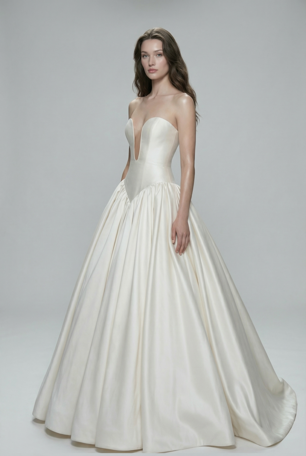 Deep Plunge Strapless Ball Gown | Nueve Bridal