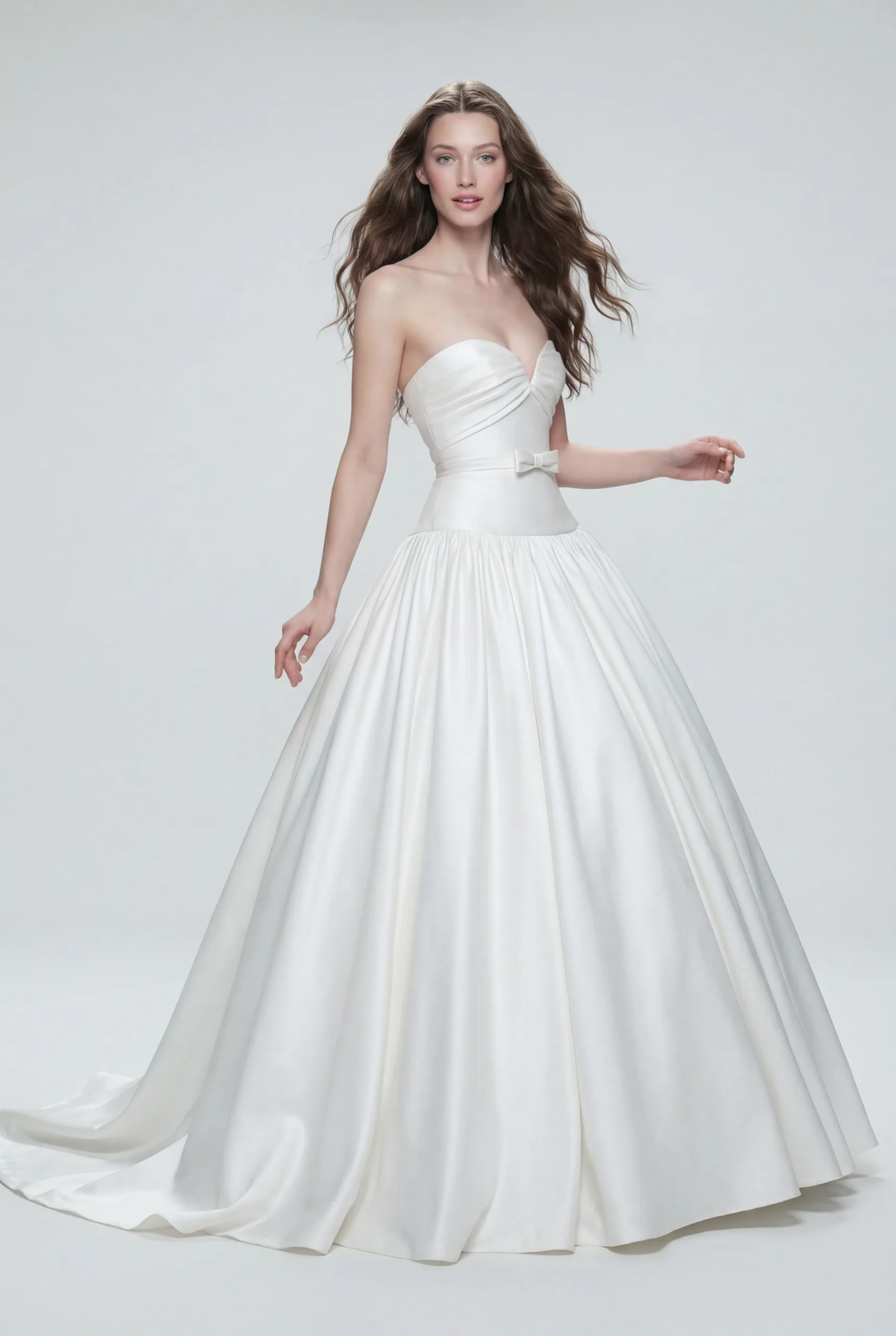 Sweetheart Bow Detail ALine Bridal Gown - 1