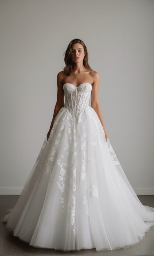 Sweetheart Lace Corset Tulle Ball Gown