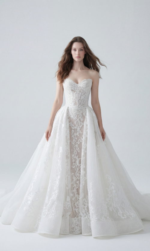 Royal Lace Corset Ballgown Wedding Dress