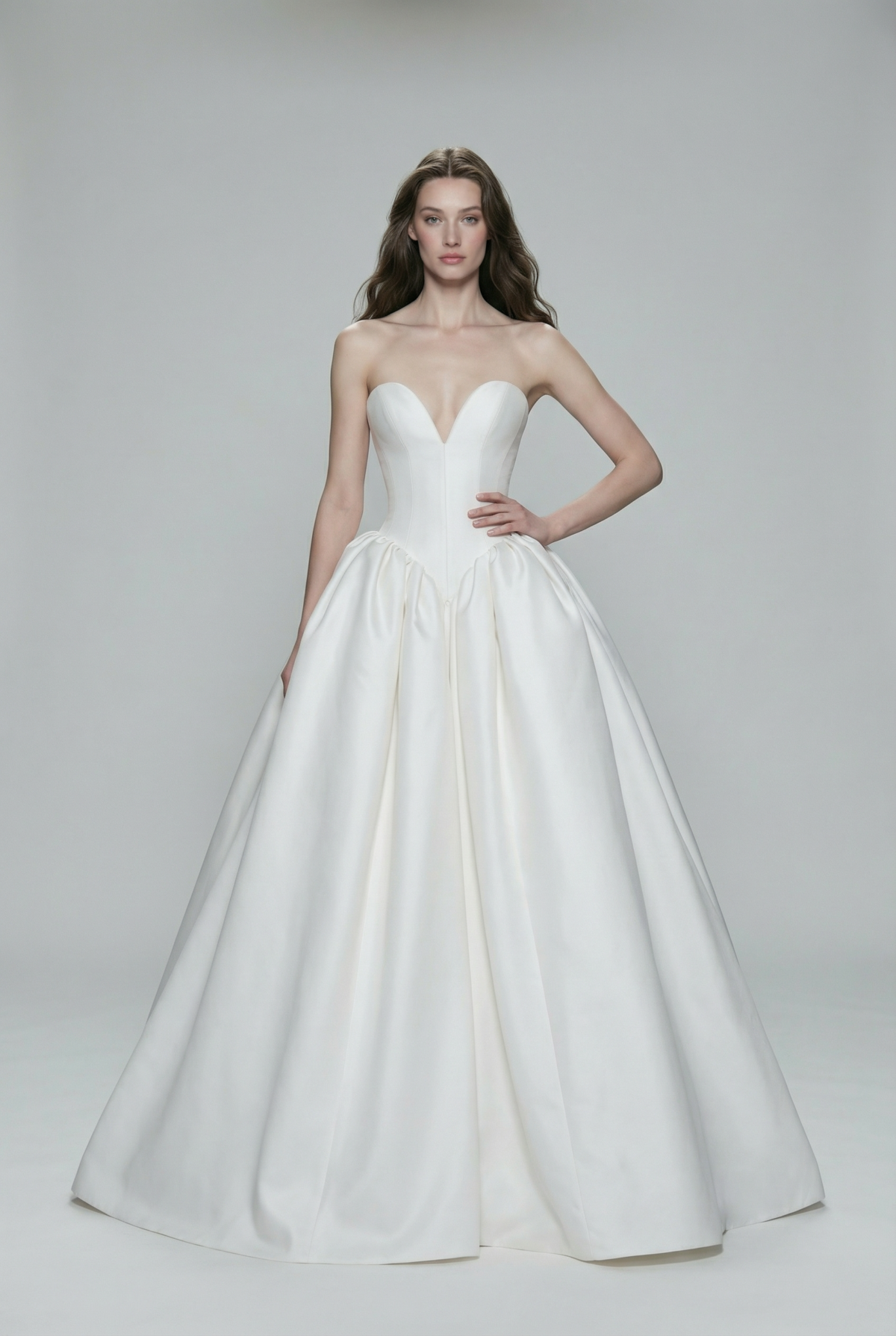 Minimal Strapless Ball Gown Bridal Dress | Nueve Bridal