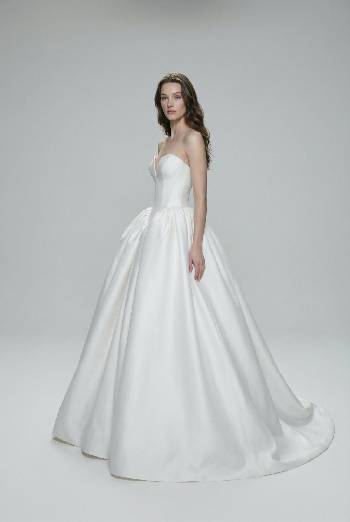 Minimal Strapless Ball Gown Bridal Dress | Nueve Bridal